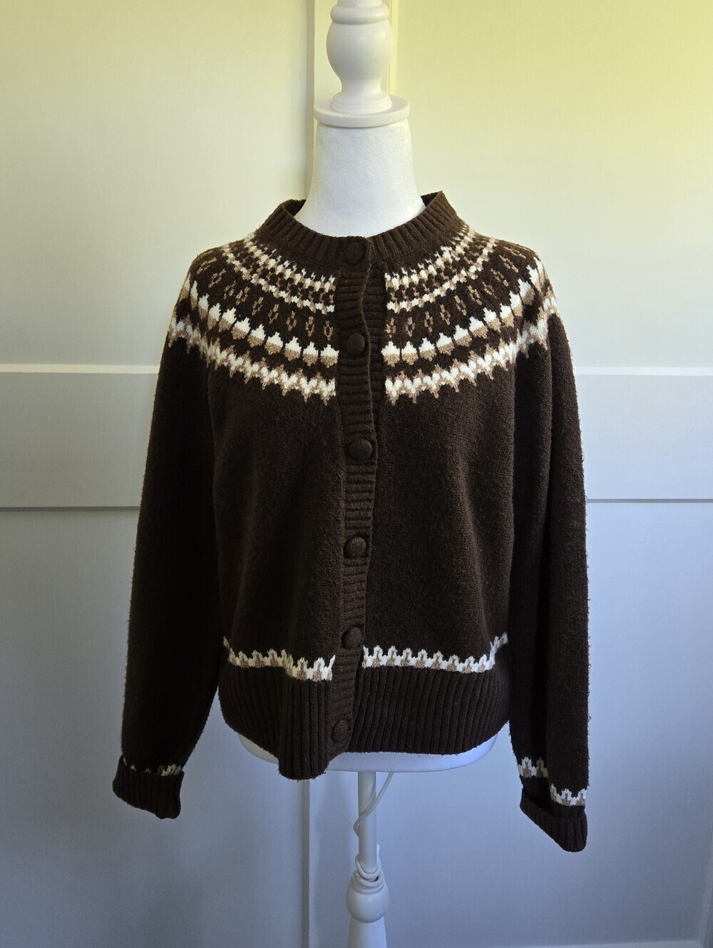 Sincerely Jules Womens Brown Xl Cardigan